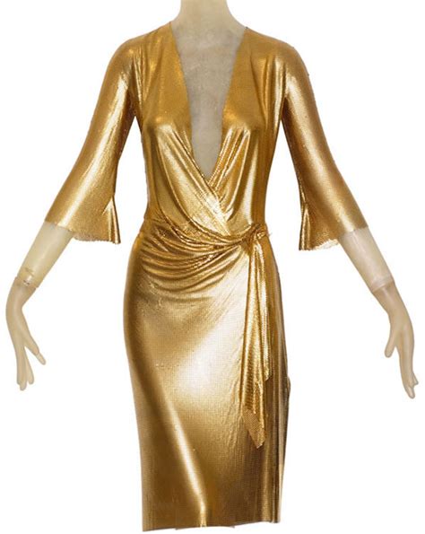 vintage versace gold dress